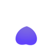an animation of a simple drawing of a violet flower, unfurling
